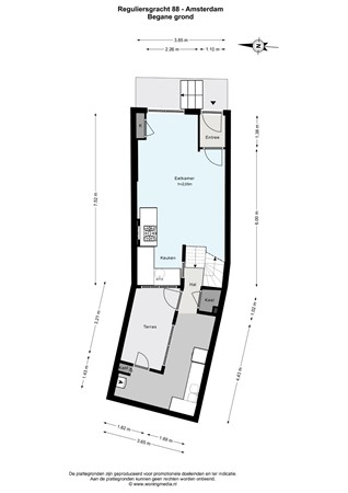 Floor plan - Reguliersgracht 88, 1017 LV Amsterdam 